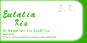 eulalia kis business card